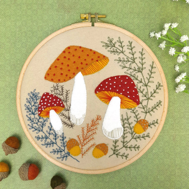 Fungi Applique Hoop Craft Kit
