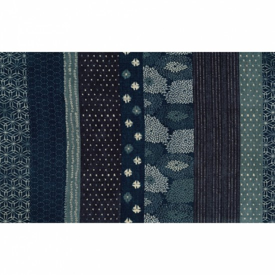 Kizu  Stripe in Navy | Japanese | per 10cm