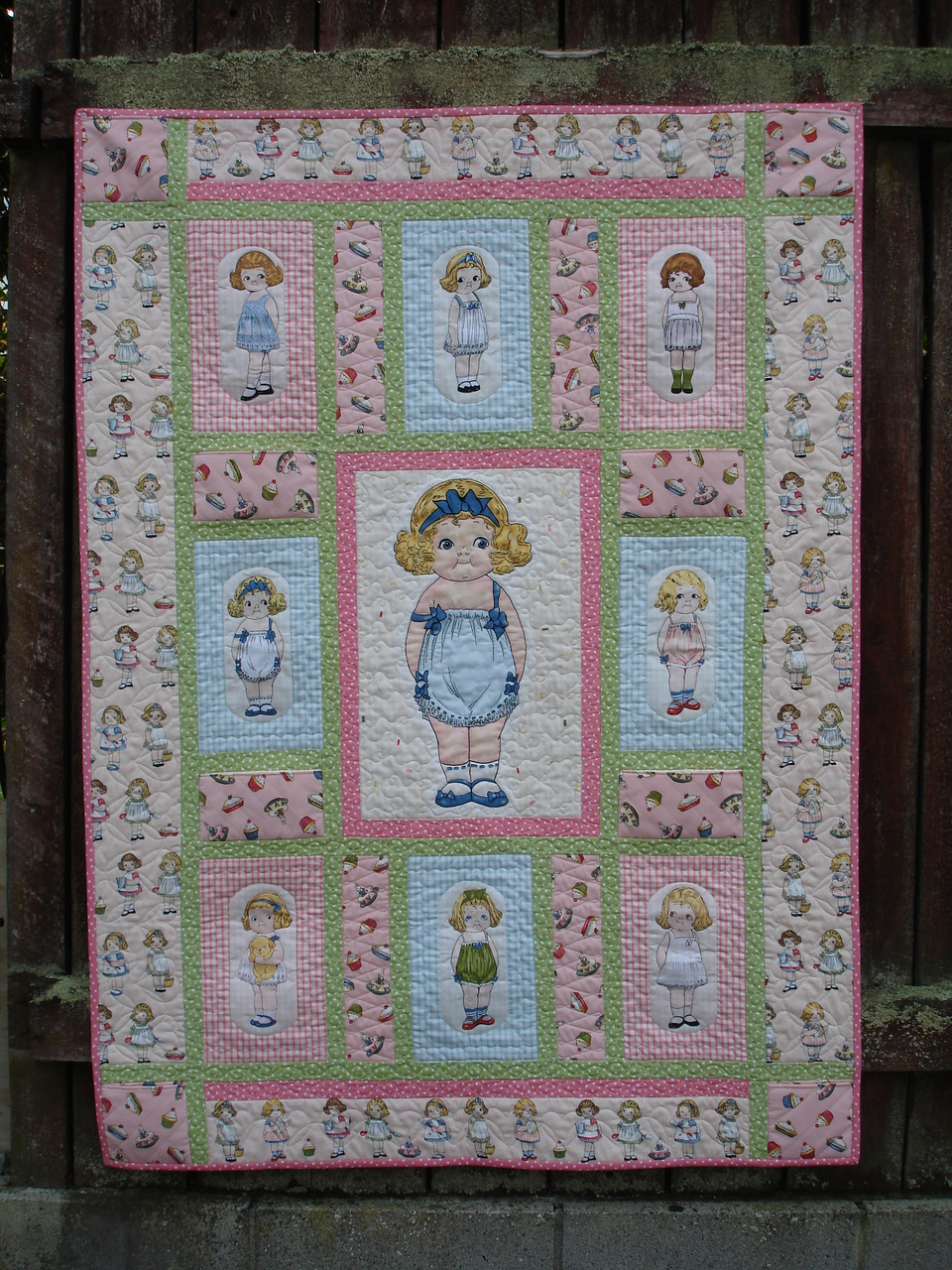 Paper Doll Bakery Blue Cushlas Village Fabrics
