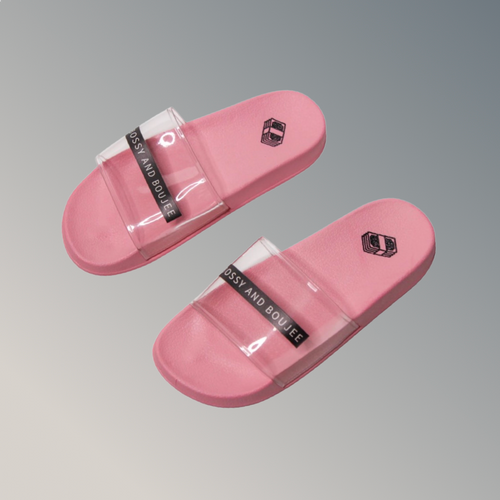 ON THE GO, Clear Pink Slides Sandal