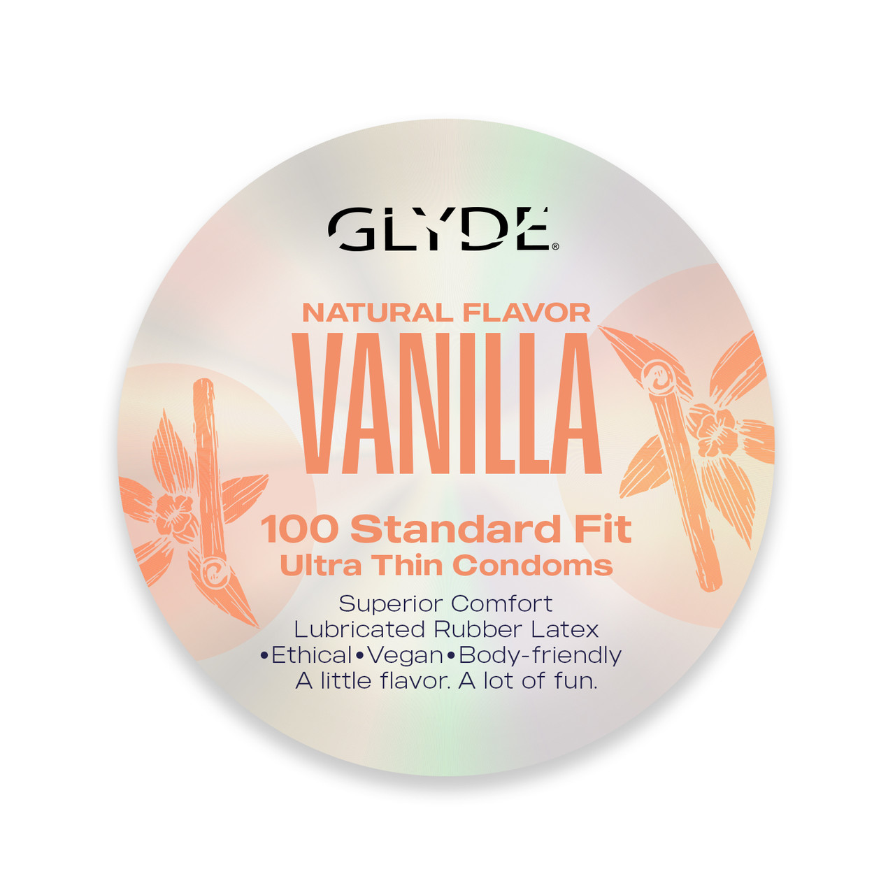GLYDE ULTRA | Natural Vanilla Flavored Condoms (53mm)  Vegan | 100 Count