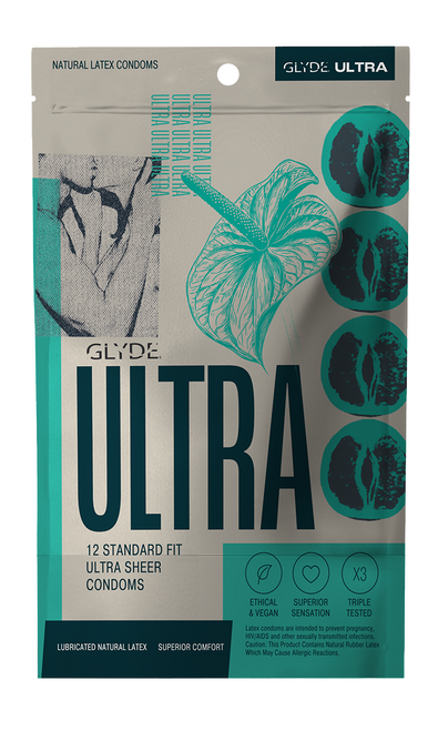 GLYDE ULTRA  Ultra Thin Medium Standard Fit Vegan Condoms 12-Count