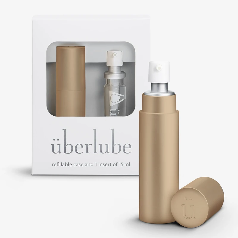 Uberlube Premium Silicone Lubricant Good to Go Travel Set Gold