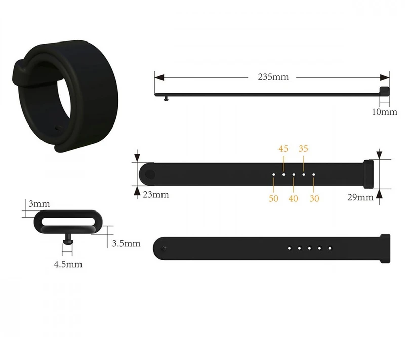 UNION STRAP Adjustable Cock Ring Measurements