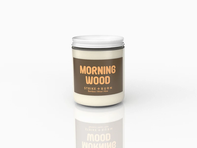 STRIKE & BURN MORNING WOOD SOY CANDLE