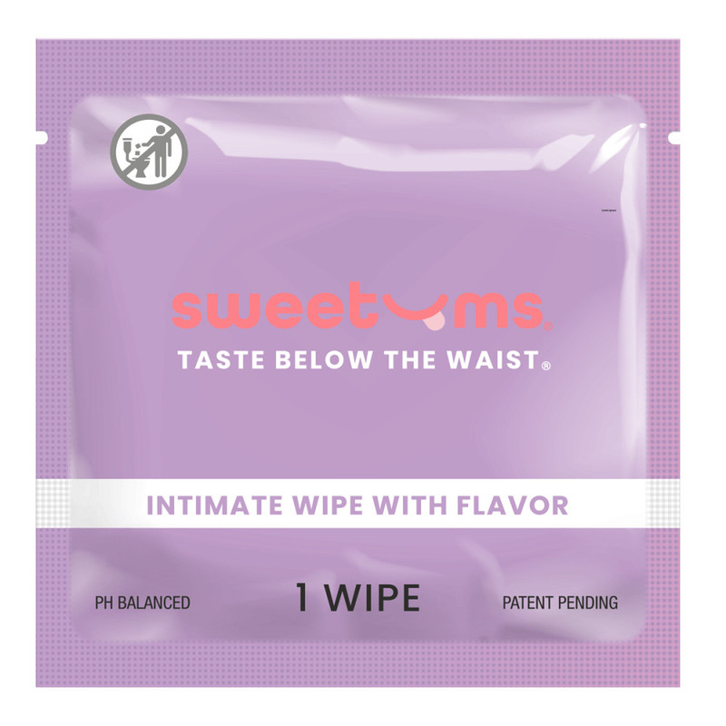 Sweetums Honey Lavender Flavored Intimate Wipes Single