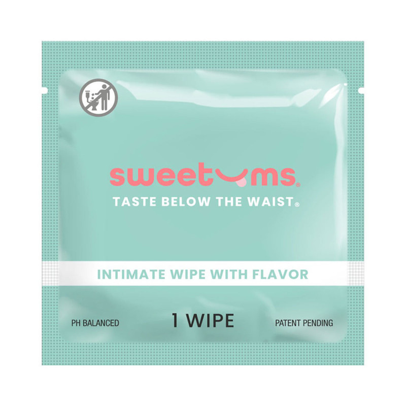 Sweetums Sweet Mint Flavored Intimate Wipes Single
