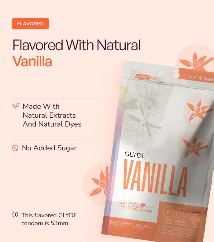 GLYDE ULTRA Natural Vanilla Flavored 12-Count