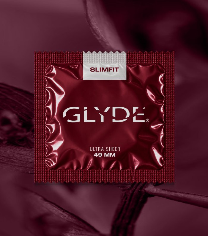 GLYDE SLIMFIT | The Original Body-Friendly Vegan Condom (49mm) | 36 Count