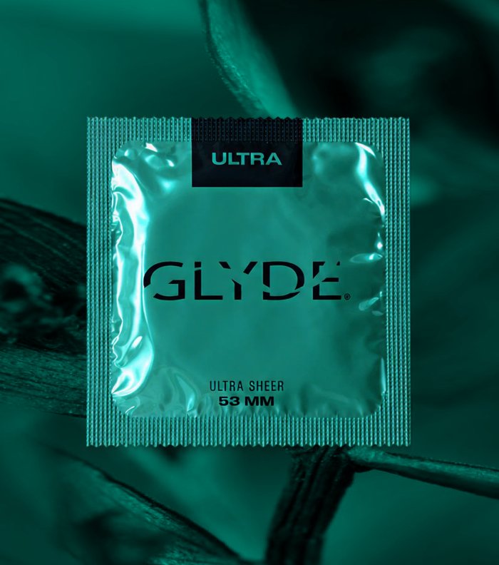GLYDE ULTRA | The Original Body-Friendly Vegan Condom (53mm) | 12 Count