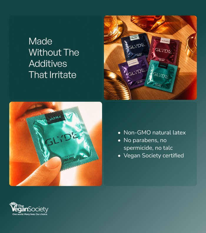 GLYDE ULTRA | The Original Body-Friendly Vegan Condom (53mm) | 12 Count