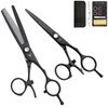 Washi Scissor Black Satin Double Swivel Shears Set In Size 5.5, 6.0, 7.0