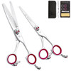 New Washi Shears Professional Skull Set (Red) In Size 5.5, 6.0