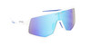 Epoch L2 Sport Wrap Matte White Frame Boca Blue Mirror Lens Sunglasses