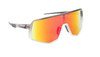 Epoch L2 Sport Wrap Crystal Matte Black To Clear Frame Rainbow Mirror Sunglasses