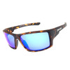 Peppers Downforce Rubberized Matte Tortoise With Blue Mirror Sunglasses