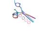 Sharkfin Shears Professional Plus Left Super Swivel Rainbow 15 Tooth Texturizer