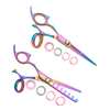 Sharkfin Professional Plus Left Swivel Rainbow 7.0" Shear & 7 Tooth Chunker Set