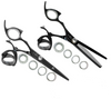Sharkfin Professional Left Super Swivel Black 5.5" Shear & 28 Tooth Thinner Set