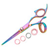 Sharkfin Professional Plus Right Handed Swivel Rainbow 6.2" Shear and 15T Texturizer Set