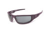 Icicles Bagger Motorcycle Polarized Grey Lens Sunglasses with Gunmetal Smooth Frame
