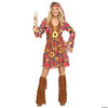 Fun World Flower Power Hippie Adult Costume, Small-Medium