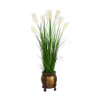 New Nearly Natural 63” Wheat Plum Grass Artificial Plant In Decorative Planter