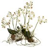 New Nearly Natural Mini Phalaenopsis Set On Coral