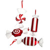 New Nearly Natural 12” Jumbo Asst Candy Xmas Shatterproof Ornament Set Of 4