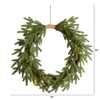 New Nearly Natural 24" Holiday Christmas Pre-Lit Cascading Pine Wreath