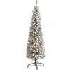 New Nearly Natural 7’ Flkd West Virginia Spruce Xmas Tree W/400 Lts & 1468 Tips
