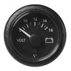 Veratron 52 MM (2-1/16") ViewLine Voltmeter - 8 to16V - Black D... [A2C59512545]