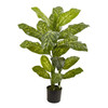 New Nearly Natural 4’ Dieffenbachia Plant Real Touch W/19 Lvs