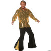 Underwraps Men's 1970s Disco Costume Set-Dancing King, Gold, One Size