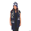 Doctor Who TARDIS Knit Scarf - Blue Acrylic Scarf with TARDIS Embroidery Costume