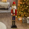 3 Ft. Large Classic Red Wood Holiday Nutcracker with Scepter