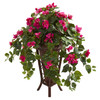 New Nearly Natural 31” Bougainvillea Artificial Plant In Stand Planter In Beauty