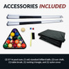 Bluewave Alpine 8' Outdoor Pool Table Package - White Aluminum Frame & Blue Felt