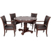 Bluewave Bridgeport 2-In-1 Poker Game Table Set - Walnut Finish