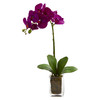 New Nearly Natural 24” Orchid Phalaenopsis Artificial Arrangement In Vase In Mauve