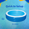 Bluewave Inflatable 7.5' Round 22" Deep Heavy-Gauge PVC Family Pool With Cover