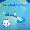 Bluewave Hurriclean Automatic Above Ground Pool Rugged Cleaner With 32' Of Hose