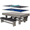 Bluewave Logan 7-Ft 3-In-1 Pool Table W/Benches