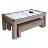 Bluewave Driftwood 7-Ft Air Hockey Table Combo Set W/Benches