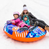 Wow POW! 1-2 Rider Durable Cold-Resistant PVC Inflatable Snow Tube