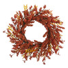 New Nearly Natural 18” Harvest Berry Artificial Wreath