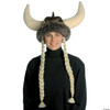 Rasta Imposta Space Viking Hat With Braids, Brown, One Size Costume - One Size