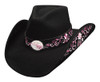 NEW Bullhide Hats 0632Bl Rockin' To The Beat Medium Black Cowboy Hat