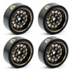 HRP Power Hobby 1.0" Black Brass Beadlock Crawler Wheels For 1/24 HRP Power Hobby 1.0" Black Brass Beadlock Crawler Wheels For 1/24