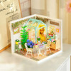 HRP Robotime Blooming Tea Garden Diy Plastic Miniature House